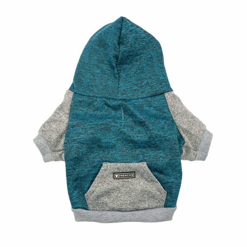 Animals Frenchie Dog Hoodie – Blue & Grey | M | Dogs Animals (C-E) Animals