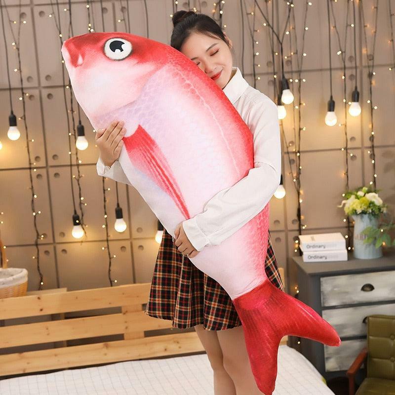 Animals Funny Animal Staffed Carp Red Fish Plush Toy | 120cm | Fish Animals (F-H) Animals