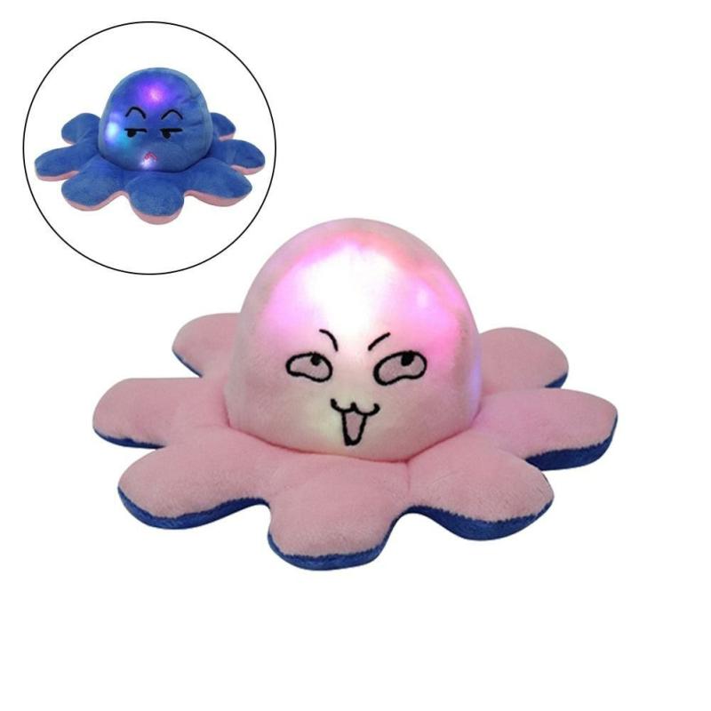 Animals Super Funny Creative Plush Ornament Jellyfish, Emotional Figurines with Colorful Light | Fish Animals (F-H) Animals