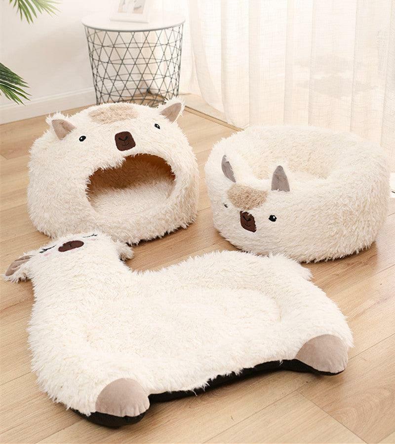 Animals Alpaca Shaped Cat Pet Bed Warm Plush, Good for Small Dogs too | Llamas Animals (K-O) Animals